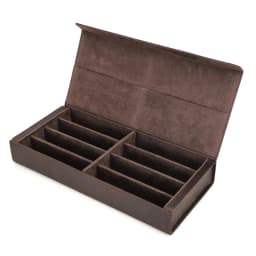 Retro Genuine Leather 2/3/4/6/8 Grids Eyeglasses Storage Box Sunglasses Glasses Display Case Family Travel Sunglasses Organizer