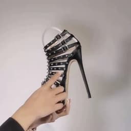 2026 New Summer Platform High Heels Sandals Women Sexy Peep Toe Pumps Fashion Rivet Decoration Ladies Party Pole Dance Shoes