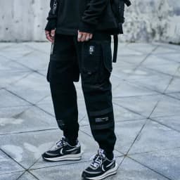 CHAIFENKO Hip Hop Cargo Pants Men Fashion Harajuku Black Harem Pant Streetwear Joggers Sweatpant Multi-Pocket Casual Mens Pants