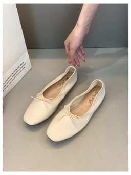 2024 Fashion Candy Color Flats Ballet Shoes Women Female Ballet Round Toe Shallow Bow Knot Ballerina Soft Moccasin Zapatos Mujer