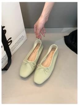 2024 Fashion Candy Color Flats Ballet Shoes Women Female Ballet Round Toe Shallow Bow Knot Ballerina Soft Moccasin Zapatos Mujer