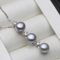 Genuine Fresh Water Natural Black Pearl Pendant Woman, Elegant 925 Silver Pearl Pendant Wife Mother Gift White Grey Wife Mother