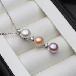 Genuine Fresh Water Natural Black Pearl Pendant Woman, Elegant 925 Silver Pearl Pendant Wife Mother Gift White Grey Wife Mother