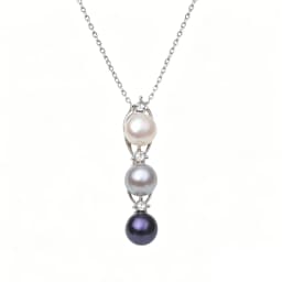 Genuine Fresh Water Natural Black Pearl Pendant Woman, Elegant 925 Silver Pearl Pendant Wife Mother Gift White Grey Wife Mother