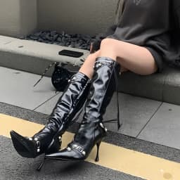 New Women Knight High Boots Fashion Tassels Side Zippers Ladies Elegant Pointed Toe Long Booties Women's Footwear