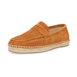 Men's Jute Espadrilles Slip on Loafers Cow Suede Leather Casual Shoes