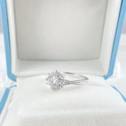 NeeTim 0.5 1CT Moissanite Sparkling Rings Wedding Band for Women 925 Sterling Silver with Plated 18k White Gold Promise Ring