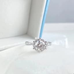 NeeTim 0.5 1CT Moissanite Sparkling Rings Wedding Band for Women 925 Sterling Silver with Plated 18k White Gold Promise Ring
