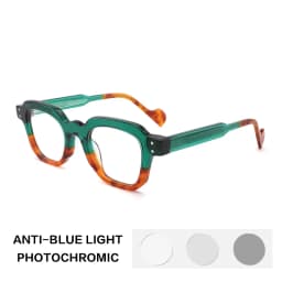 Gatenac Acetate Reading Glasses Handmade Photochromic Anti Blue Light Prescription Glasses Frame Men Progressive Myopia Eyewear
