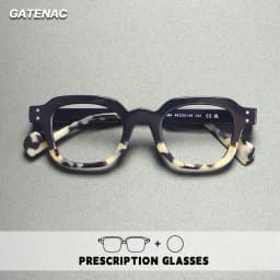 Gatenac Acetate Reading Glasses Handmade Photochromic Anti Blue Light Prescription Glasses Frame Men Progressive Myopia Eyewear