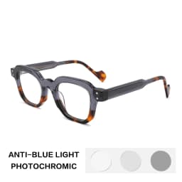 Gatenac Acetate Reading Glasses Handmade Photochromic Anti Blue Light Prescription Glasses Frame Men Progressive Myopia Eyewear