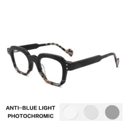Gatenac Acetate Reading Glasses Handmade Photochromic Anti Blue Light Prescription Glasses Frame Men Progressive Myopia Eyewear