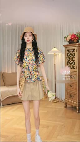 LOUIS YAO Floral Shirt 2026 Summer Women's Blouse French Style O Neck Short Sleeve Elegant Blouses Pullover Top