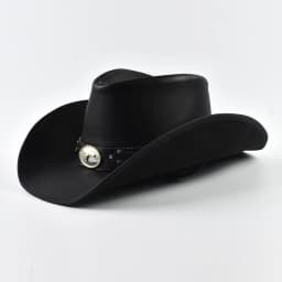 100% Leather Western Cowboy Hat for Men Wide Brim Gentleman Church Cowgirl Jazz Hats Pamama Windproof Rope Hat