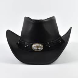 100% Leather Western Cowboy Hat for Men Wide Brim Gentleman Church Cowgirl Jazz Hats Pamama Windproof Rope Hat