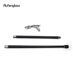 Silver Luxury Leopard with Tail Fashion Walking Stick for Party Decorative Walking Cane Elegant Crosier Knob Walking Stick 93cm