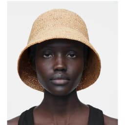 Fashion Raffia Fine Needle Luxury Bucket Hat For Women Summer Sun Shading Fisherman Hat Designer Wide Brim Basin Hat K Pop