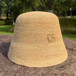 Fashion Raffia Fine Needle Luxury Bucket Hat For Women Summer Sun Shading Fisherman Hat Designer Wide Brim Basin Hat K Pop