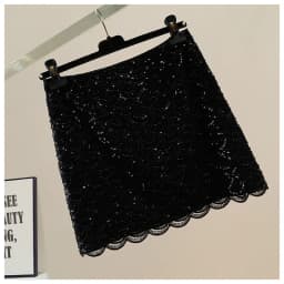 Fashion Bling Skirts High Waist Sequins And Beading A-line Mujer Mini Skirt Casual Sexy Women Clothe