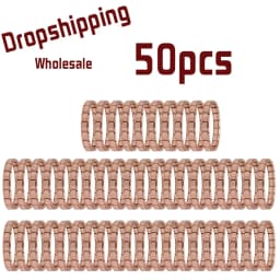 50pcs Italian Charm Stainless Steel 9mm Colorful Style Elastic Bracelet for Woman Men DIY Making GIft Dropshipping Wholesale