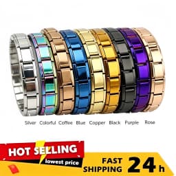 50pcs Italian Charm Stainless Steel 9mm Colorful Style Elastic Bracelet for Woman Men DIY Making GIft Dropshipping Wholesale