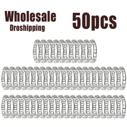 50pcs Italian Charm Stainless Steel 9mm Colorful Style Elastic Bracelet for Woman Men DIY Making GIft Dropshipping Wholesale
