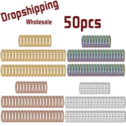 50pcs Italian Charm Stainless Steel 9mm Colorful Style Elastic Bracelet for Woman Men DIY Making GIft Dropshipping Wholesale