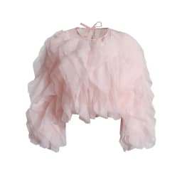TWOTWINSTYLE Ruffles Shirts For Women Pullover Blouse Female Fashion Style