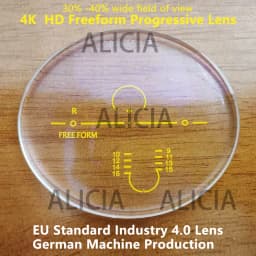 ALICIA 1.56 1.61 1.67 1.74Anti-scratch Anti-blue Photochromic 4K Widest Field of View Progressive Multi-focal Lens 1 Pair