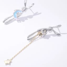 Thaya New Trendy Rabbit Design Women Drop Earring S925 Silver Needle Crystal Pendant Earrings For Women Vintage Fine Jewelry