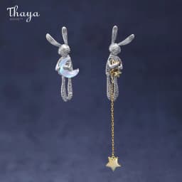 Thaya New Trendy Rabbit Design Women Drop Earring S925 Silver Needle Crystal Pendant Earrings For Women Vintage Fine Jewelry