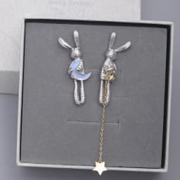 Thaya New Trendy Rabbit Design Women Drop Earring S925 Silver Needle Crystal Pendant Earrings For Women Vintage Fine Jewelry