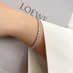 S925 Sterling Silver D VVS Moissanite Tennis Bracelet Passes Diamond Sparkling Test Solid Jewelry Wedding Women Gift