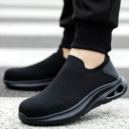 2026 Breathable Mens Work Safety Shoes Lightweight Steel Toe Anti Smashing Anti Slip Indestructible Male Boots Footwear Sneakers