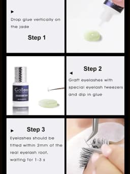 3pcs Gollee 0.5s Fast Drying S01 Lash Glue Waterproof For Eyelash Extensions Professional Eyelash Artists Salon Party Making Up