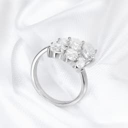 Smyoue 3.6CTTW Certified Full Moissanite Wedding Rings for Women Sparkling Bride Lab Diamond Band Pure 925 Silver Plated 18K