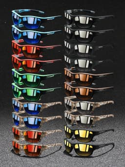 20PCS Eyewear Fashion Vintage Pattern Driving Fishing Sports Sunglasses Men Women Running Mountaineering Man Sun Glasses