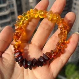 Yoowei Baltic Medical Amber Bracelet for Unisex Original Handmade Fashion Diy Healing Yellow Amber Jewelry Accessories Wholesale