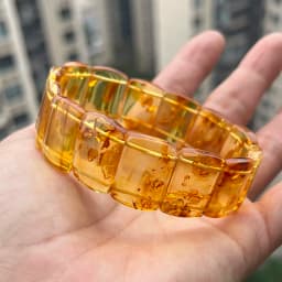 Yoowei Baltic Medical Amber Bracelet for Unisex Original Handmade Fashion Diy Healing Yellow Amber Jewelry Accessories Wholesale