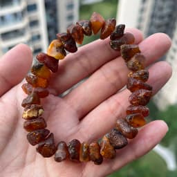 Yoowei Baltic Medical Amber Bracelet for Unisex Original Handmade Fashion Diy Healing Yellow Amber Jewelry Accessories Wholesale