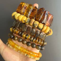 Yoowei Baltic Medical Amber Bracelet for Unisex Original Handmade Fashion Diy Healing Yellow Amber Jewelry Accessories Wholesale