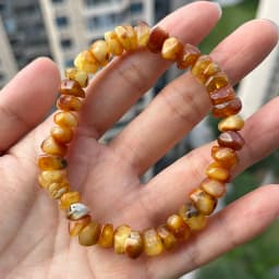 Yoowei Baltic Medical Amber Bracelet for Unisex Original Handmade Fashion Diy Healing Yellow Amber Jewelry Accessories Wholesale