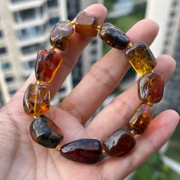 Yoowei Baltic Medical Amber Bracelet for Unisex Original Handmade Fashion Diy Healing Yellow Amber Jewelry Accessories Wholesale