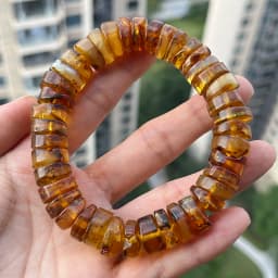 Yoowei Baltic Medical Amber Bracelet for Unisex Original Handmade Fashion Diy Healing Yellow Amber Jewelry Accessories Wholesale