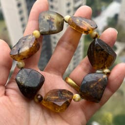Yoowei Baltic Medical Amber Bracelet for Unisex Original Handmade Fashion Diy Healing Yellow Amber Jewelry Accessories Wholesale