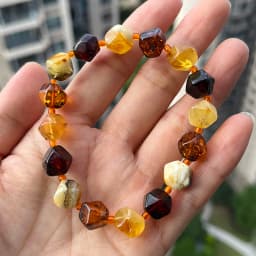 Yoowei Baltic Medical Amber Bracelet for Unisex Original Handmade Fashion Diy Healing Yellow Amber Jewelry Accessories Wholesale