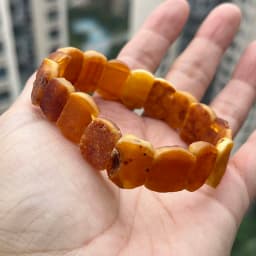 Yoowei Baltic Medical Amber Bracelet for Unisex Original Handmade Fashion Diy Healing Yellow Amber Jewelry Accessories Wholesale