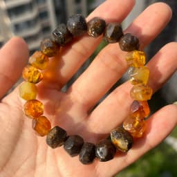 Yoowei Baltic Medical Amber Bracelet for Unisex Original Handmade Fashion Diy Healing Yellow Amber Jewelry Accessories Wholesale