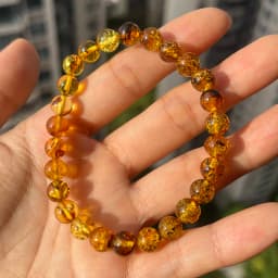 Yoowei Baltic Medical Amber Bracelet for Unisex Original Handmade Fashion Diy Healing Yellow Amber Jewelry Accessories Wholesale