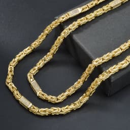 1PC Hot Selling Men's Women's Necklace 5mm Wide Square Hip-Hop Chain Inlaid Exquisite Shiny Zircon Suitable Daily Party Gifts
